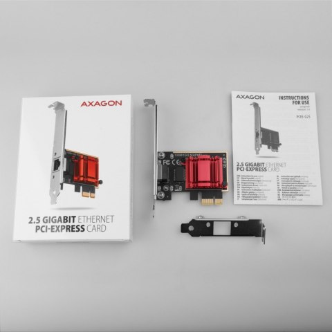 PCEE-G25 Karta sieciowa PCIe 1 x 2.5 Gigabit Ethernet port RJ-45 Realtek, PXE, SP & LP PCEE-G25 Karta sieciowa PCIe 1 x 2.5 Gigabit Ethernet port RJ-45 Realtek, PXE, SP & LP