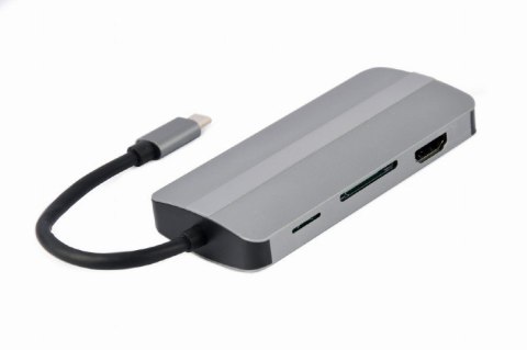 Adapter USB-C 8w1, HDMI, USB-C, PD, VGA, USB 3.1, 2.0, audio, czytnik kart Adapter USB-C 8w1, HDMI, USB-C, PD, VGA, USB 3.1, 2.0, audio, czytnik kart