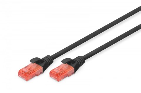 Patch cord U/UTP kat.6 PVC 3m czarny Patch cord U/UTP kat.6 PVC 3m czarny