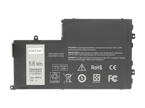 Bateria do Dell Inspiron 15 (5542), 14 (5445) 7600 mAh (58 Wh) 7.4 - 7.6 Volt Bateria do Dell Inspiron 15 (5542), 14 (5445) 7600 mAh (58 Wh) 7.4 - 7.6 Volt