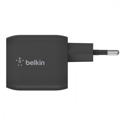 Ładowarka podwójna ścienna 45W USB-C GAN z PPS czarna Ładowarka podwójna ścienna 45W USB-C GAN z PPS czarna