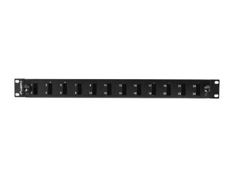 Przełącznica światłowodowa 12XSC duplex/12XLC QUAD rack 19 1U czarna + akcesoria Przełącznica światłowodowa 12XSC duplex/12XLC QUAD rack 19 1U czarna + akcesoria