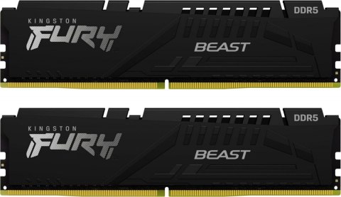 Pamięć DDR5 Fury Beast Black 64GB(2*32GB)/5200 CL36 EXPO Pamięć DDR5 Fury Beast Black 64GB(2*32GB)/5200 CL36 EXPO
