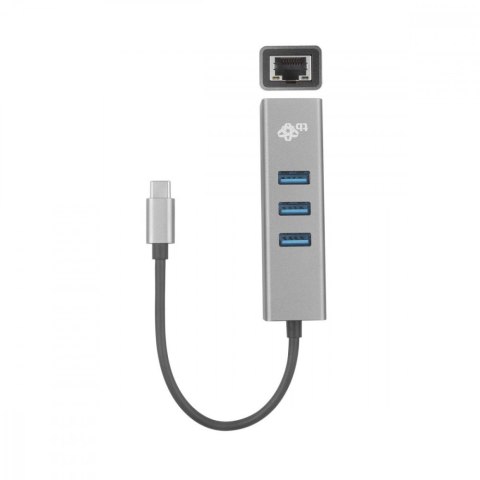 Adapter USB C - RJ45 + 3xUSB A - 1000 Mb/s Adapter USB C - RJ45 + 3xUSB A - 1000 Mb/s