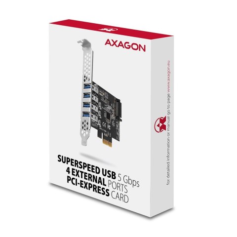 PCEU-43RS Kontroler PCIe 4x port USB 3.2 GEN 1, UASP, chipset Renesas, 15-pin SATA zasilacz, dual power PCEU-43RS Kontroler PCIe 4x port USB 3.2 GEN 1, UASP, chipset Renesas, 15-pin SATA zasilacz, dual power