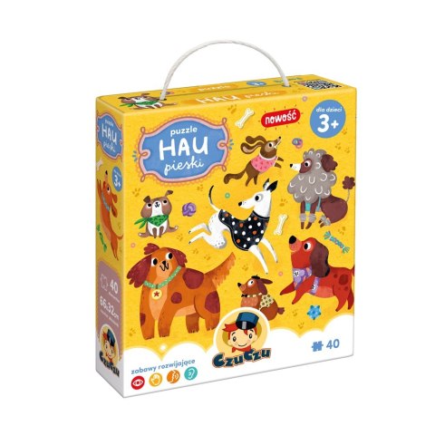 Puzzle 40 elementów Hau - Pieski Puzzle 40 elementów Hau - Pieski
