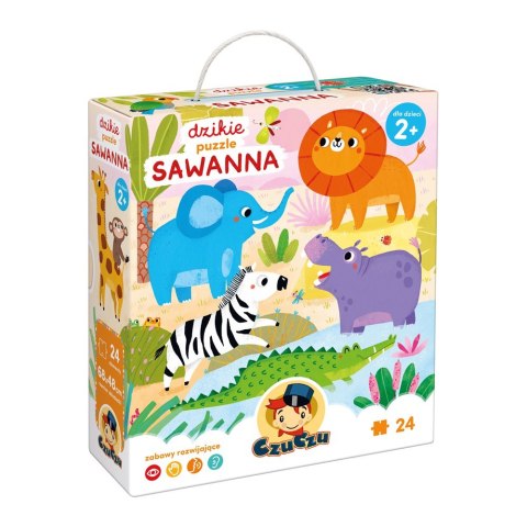 Układanka 24 elementy Dzikie puzzle Sawanna Układanka 24 elementy Dzikie puzzle Sawanna
