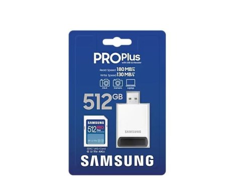 Karta pamięci SD PRO Plus MB-SD512SB/WW 512GB + czytnik Karta pamięci SD PRO Plus MB-SD512SB/WW 512GB + czytnik