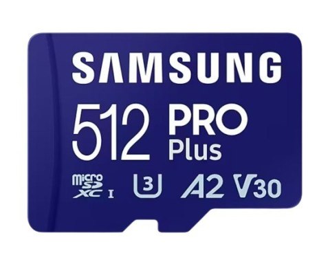 Karta pamięci microSD PRO Plus MB-MD512SB/WW 512GB + czytnik Karta pamięci microSD PRO Plus MB-MD512SB/WW 512GB + czytnik