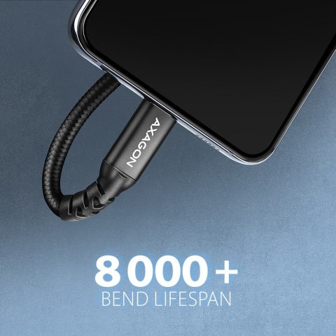 BUCM32-CF10AB Kabel przedłużacz Gen2 USB-C - USB-C, 1m, 5A, 20Gbps, PD 240W, oplot, czarny