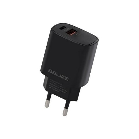 Ładowarka sieciowa 20W USB-C + USB-A czarna Ładowarka sieciowa 20W USB-C + USB-A czarna