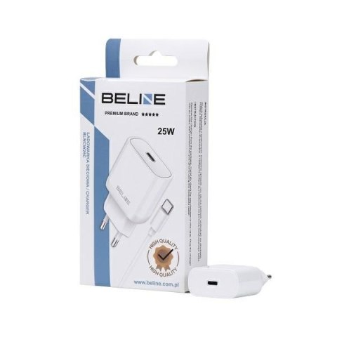 Ładowarka sieciowa 25W GaN USB-C + kabel USB-C, biała Ładowarka sieciowa 25W GaN USB-C + kabel USB-C, biała