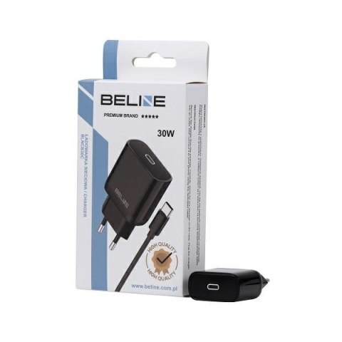 Ładowarka sieciowa 30W GaN USB-C + kabel USB-C, czarna Ładowarka sieciowa 30W GaN USB-C + kabel USB-C, czarna