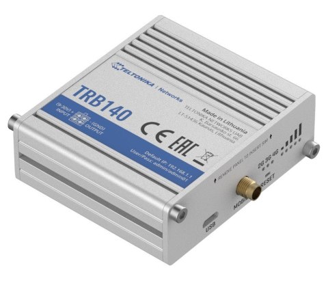 Bramka LTE TRB140 (Cat 4), 3G, 2G, PoE, USB Bramka LTE TRB140 (Cat 4), 3G, 2G, PoE, USB