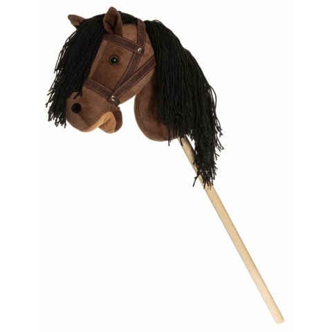 Koń na kiju Hobby Horse brązowy z lejcami 80cm Koń na kiju Hobby Horse brązowy z lejcami 80cm