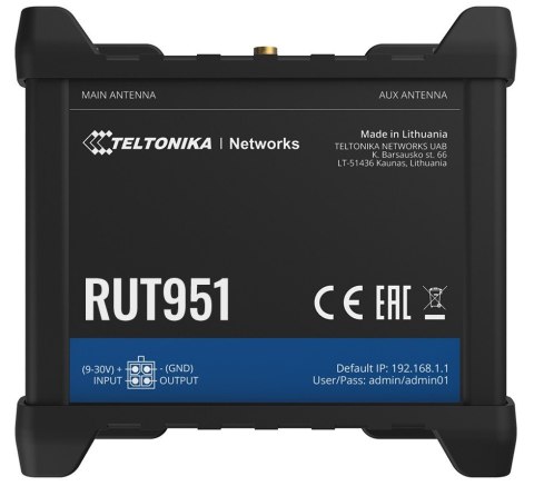 Router LTE RUT951 (Cat4), 3G, 2G, WiFi, Ethernet Router LTE RUT951 (Cat4), 3G, 2G, WiFi, Ethernet
