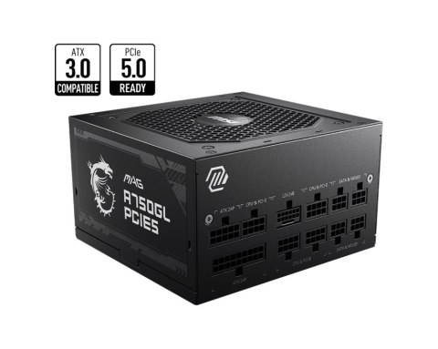 Zasilacz MAG A750GL PCIE5 750W 80PLUS GOLD F.MODULAR Zasilacz MAG A750GL PCIE5 750W 80PLUS GOLD F.MODULAR