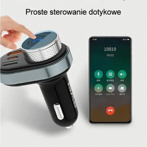 Zestaw głośnomówiący C-843 MP3 1xUSB+1xUSB-C z transmiterem Zestaw głośnomówiący C-843 MP3 1xUSB+1xUSB-C z transmiterem