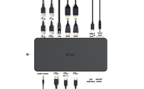 Stacja dokująca USB 3.0 / USB-C / Thunderbolt 3 Professional Dual 4K Display Docking Station Generation 2 + Power Delivery 100W Stacja dokująca USB 3.0 / USB-C / Thunderbolt 3 Professional Dual 4K Display Docking Station Generation 2 + Power Delivery 100W
