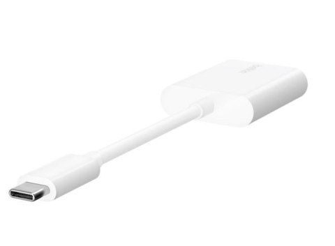 Adapter Dual USB-C Audio + Charge Rockstar białe Adapter Dual USB-C Audio + Charge Rockstar białe