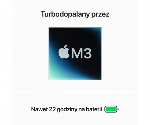 MacBook Pro 14,2 cali: M3 8/10, 8GB, 1TB - Gwiezdna szarość