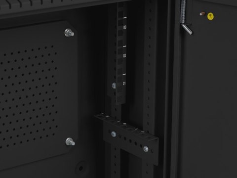 Szafa instalacyjna rack wisząca 19 cali 4u+3u 540x200 niskoprofilowa (złożona) czarna
