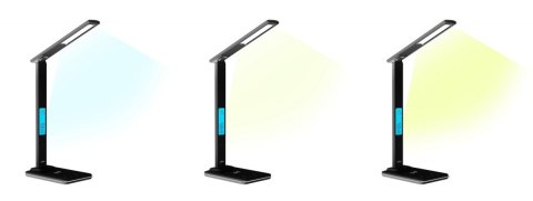 Lampka biurkowa z ładowarką indukyjną MT222K czarna