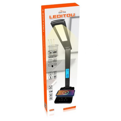 Lampka biurkowa z ładowarką indukyjną MT222K czarna