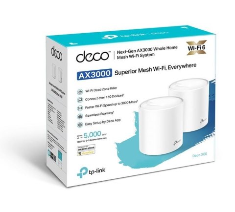 System WiFi AX5400 Deco X60(2-pak ) System WiFi AX5400 Deco X60(2-pak )