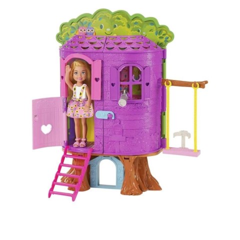 Lalka Barbie Chelsea Domek na drzewie + akcesoria Lalka Barbie Chelsea Domek na drzewie + akcesoria