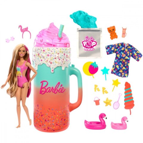 Lalka Barbie Pop Reveal Zestaw prezentowy Tropikalne smoothie Lalka Barbie Pop Reveal Zestaw prezentowy Tropikalne smoothie
