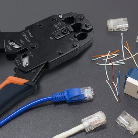 Wtyk przelotowy złącze RJ45 | CAT6 | FTP | Pass Through | Pozłacane styki | 100 sztuk Wtyk przelotowy złącze RJ45 | CAT6 | FTP | Pass Through | Pozłacane styki | 100 sztuk