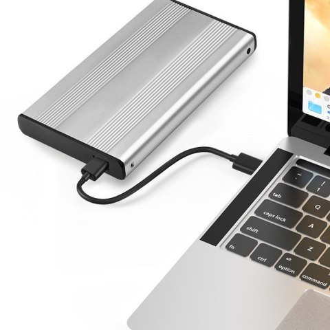 Obudowa | kieszeń do dysków HDD SSD 2.5" SATA3 | USB 3.0 | Srebrna Obudowa | kieszeń do dysków HDD SSD 2.5" SATA3 | USB 3.0 | Srebrna