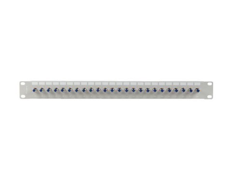 Patch panel 24 porty 19 cali gniazdo Typ F beczka szary Patch panel 24 porty 19 cali gniazdo Typ F beczka szary