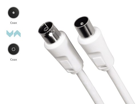 Kabel antenowy 75db 5m Biały Kabel antenowy 75db 5m Biały