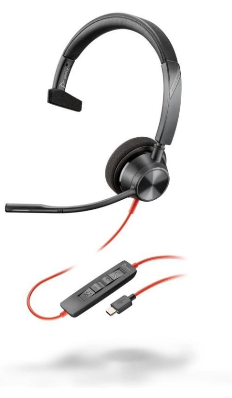 Słuchawki Blackwire 3310 Mono USB-C/A 8X215AA Słuchawki Blackwire 3310 Mono USB-C/A 8X215AA