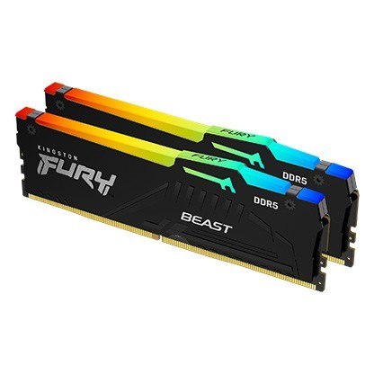 Pamięć DDR5 Fury Beast RGB 32GB(2*16GB)/6000 CL30 EXPO czarna Pamięć DDR5 Fury Beast RGB 32GB(2*16GB)/6000 CL30 EXPO czarna