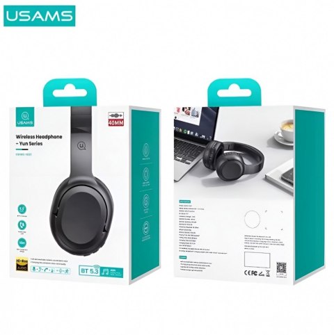 Słuchawki Bluetooth 5.3 nauszne Yun Series YG23 Czarne Słuchawki Bluetooth 5.3 nauszne Yun Series YG23 Czarne