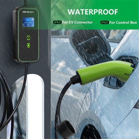 Mobilna ładowarka do samochodu elektrycznego EV z regulacją 2w1 Typ2 | 11kW | CEE 5 PIN | LCD | 3 fazy | Przenona | Wallbox | 5