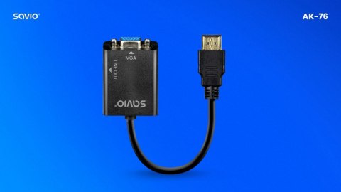 Adapter HDMI-VGA z audio AK-76 Adapter HDMI-VGA z audio AK-76