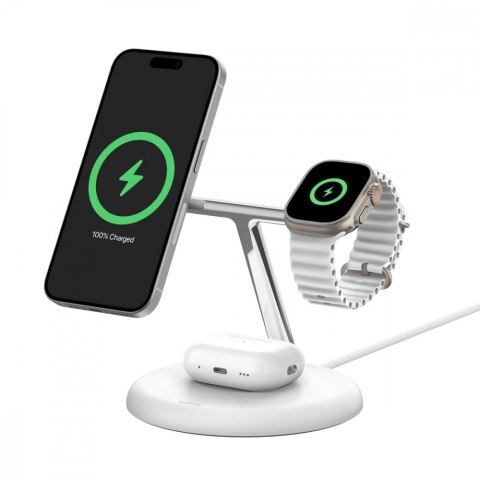 Ładowarka Boost Charge Pro 3w1 Qi2 15W Biała regulowana Ładowarka Boost Charge Pro 3w1 Qi2 15W Biała regulowana