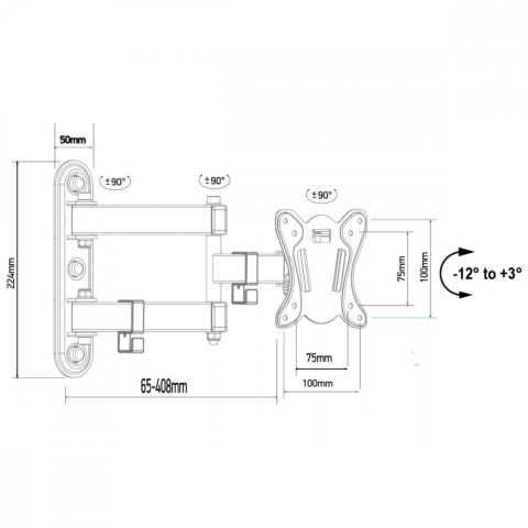 Uchwyt do TV/monitora 13-32 cale 30kg MC-417 Uchwyt do TV/monitora 13-32 cale 30kg MC-417