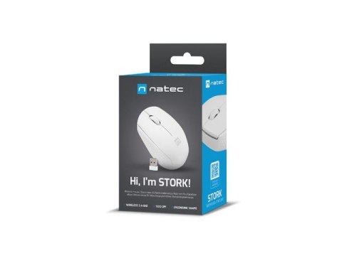Mysz bezprzewodowa Stork 1600 DPI biała