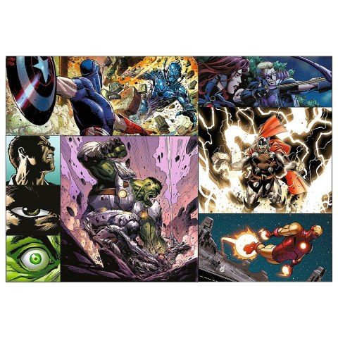 Puzzle 4x250 elementów Bohaterskie dni Avengers Puzzle 4x250 elementów Bohaterskie dni Avengers