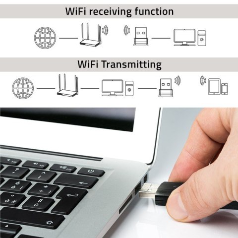 Szybki bezprzewodowy adapter USB DUAL Wi-Fi 2 x 2dBi | Standard AC | USB 3.0 | 1200Mbps Szybki bezprzewodowy adapter USB DUAL Wi-Fi 2 x 2dBi | Standard AC | USB 3.0 | 1200Mbps