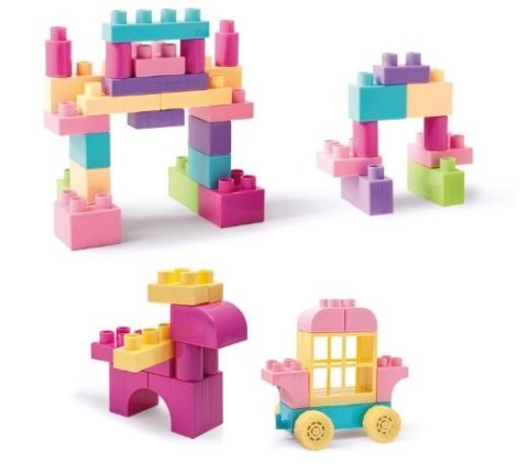 Klocki 50 elementów Kids Blocks różowe Klocki 50 elementów Kids Blocks różowe