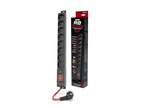 Listwa zasilająca R8 POWER 3M 8X 230V PL 16A Listwa zasilająca R8 POWER 3M 8X 230V PL 16A