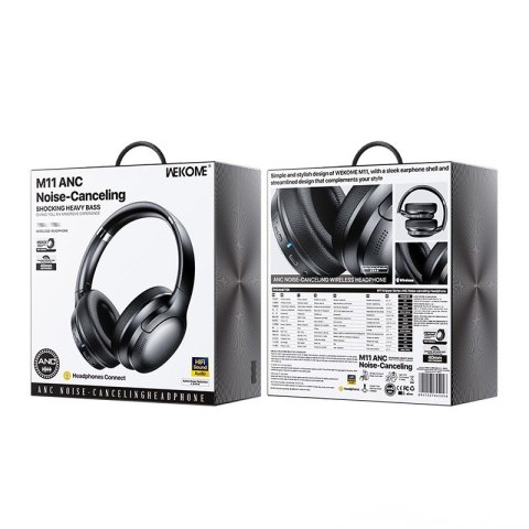 Bezprzewodowe słuchawki nauszne Bluetooth V5.3 ANC (Czarne) Bezprzewodowe słuchawki nauszne Bluetooth V5.3 ANC (Czarne)