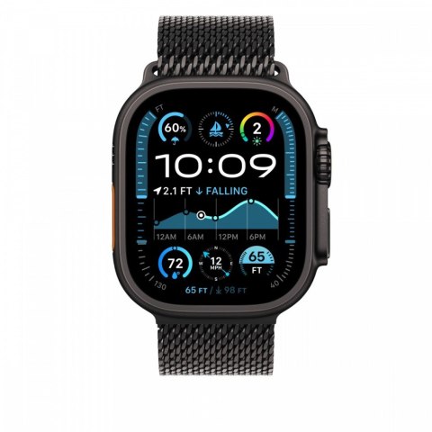 Bransoleta mediolańska z tytanu w kolorze czarnym do koperty 49 mm - rozmiar M Bransoleta mediolańska z tytanu w kolorze czarnym do koperty 49 mm - rozmiar M