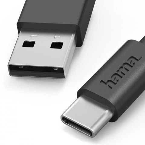 Kabel ładujacy USB-A USB-C 1m czarny Kabel ładujacy USB-A USB-C 1m czarny